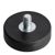 Gummierte Magnete mit Gewinde schwarz  | 22 mm | M4x6,5 mm 