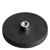 Gummierte Magnete mit Gewindebuchse schwarz  | 43 mm | M4 
