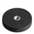 Gummierte Magnete mit Innengewinde schwarz  | 31 mm