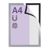 Magnetrahmen A4, selbstklebend silber  | randklebend (best price) 