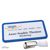 Namensschild mit Clip office Hängerclip | blau | 75 x 37 mm