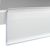 Scannerschiene DBR, selbstklebend, mit Griffkante 39 mm | 1000 mm | weiß  | zum Kleben (Standardklebeband) 