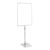 Plakatrahmen mit Standfuß und Halterung (Set) A3 transparent  | Standfläche: grau  | Aluminiumstange verstellbar von 350 - 550 mm 