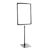 Plakatrahmen mit Standfuß und Halterung (Set) A3 schwarz  | Standfläche: schwarz  | Aluminiumstange verstellbar von 350 - 550 mm 