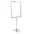 Plakatrahmen mit Standfuß und Halterung (Set) A3 grau  | Standfläche: grau  | Aluminiumstange verstellbar von 350 - 550 mm 