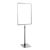 Plakatrahmen mit Standfuß und Halterung (Set) A3 grau  | Standfläche: schwarz  | Aluminiumstange verstellbar von 350 - 550 mm 
