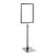Plakatrahmen mit Standfuß und Halterung (Set) A4 schwarz  | Standfläche: schwarz  | Aluminiumstange verstellbar von 350 - 550 mm 