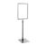Plakatrahmen mit Standfuß und Halterung (Set) A4 grau  | Standfläche: schwarz  | Aluminiumstange verstellbar von 350 - 550 mm 