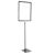 Plakatrahmen mit Standfuß und Halterung (Set) A3 schwarz  | Standfläche: schwarz  | Aluminiumstange verstellbar von 600 - 900 mm 