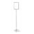 Plakatrahmen mit Standfuß und Halterung (Set) A5 grau  | Standfläche: grau  | Aluminiumstange verstellbar von 600 - 900 mm
 