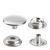 Ringfeder Druckknöpfe silber | 17 mm