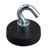 Gummierte Magnete mit Haken 22 mm | schwarz 
