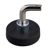 Gummierte Magnete mit Haken, L-Form 22 mm | schwarz 