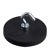 Gummierte Magnete mit Haken 43 mm | schwarz 