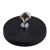 Gummierte Magnete mit Öse 43 mm | schwarz 
