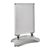 Kundenstopper A1 STORM-STOP Lite mit Wassertank, windfest, 32 mm Profil, runde Ecken silber 
