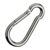 Karabinerhaken, rostfreier Stahl, poliert 50 mm