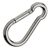 Karabinerhaken, rostfreier Stahl, poliert 60 mm