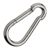 Karabinerhaken, rostfreier Stahl, poliert 70 mm