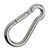 Karabinerhaken, rostfreier Stahl, poliert 80 mm