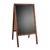 Kundenstopper Holz WOOD-STOP Lite L, 53 x 80 Kreidetafel holzoptik 