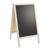 Kundenstopper Holz WOOD-STOP Lite S, 44 x 66 cm Kreidetafel, weiß weiß 