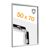 Brandschutzrahmen 50 x 70 mit B1-Zertifizierung  mit PET Deckelblatt  | silber 