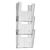 Wandprospekthalter, Polystyrol, transparent PTXK A4  | Hochformat  | 3 Fächer 