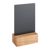 Tischaufsteller Kreidetafel schwarz|braun  | 100 x 70 mm 