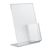 L-Aufsteller mit Extrafach PREMIUM, Acryl Hochformat | A4 + 1/3 A4