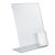 L-Aufsteller mit Extrafach PREMIUM, Acryl Hochformat | A3 + 1/3A4