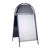 Kundenstopper A1 Stahl STEEL-STOP mit Topschild  | schwarz 