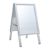 Kundenstopper SOLID-STOP A3 Outdoor, 25 mm Profil, Gehrungsecken Hochformat  | silber 