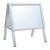 Kundenstopper SOLID-STOP A3 Outdoor, 25 mm Profil, Gehrungsecken Querformat  | silber 