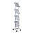 Prospektregal mit Rollen LINCOLN, Metall, 4x A4, silber 4  | 4x A4 