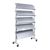 Prospektregal mit Rollen LINCOLN, Metall, 20x A4, silber 5  | 20x A4 