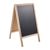Kundenstopper Holz WOOD-STOP Lite S, 44 x 66 Kreidetafel, natur holzoptik hell 