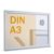 Info Topper aus Aluminium A3  | Querformat 