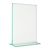 T-Aufsteller mit Glasoptik, PMMA (Acryl), transparent Hochformat | A6