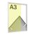 Alu-Bilderrahmen, Styrol klar A3 29,7 x 42 cm  | silber  | matt 