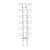 Wandprospekthalter JACKSON aus Draht, Metall, silber A4  | Hochformat  | 6 