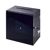 abschließbare Spendenbox HQ, Acryl transparent, schwarz