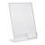 L-Aufsteller mit Extrafach PREMIUM, Acryl Hochformat | A4 + 56 x 88 mm