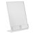 L-Aufsteller mit Extrafach PREMIUM, Acryl Hochformat | A4 + 2x 56 x 88 mm