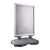 Kundenstopper B2 STORM-STOP Lite mit Wassertank, windfest, 32 mm Profil, Gehrung silber 