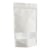 Standbodenbeutel Kraftpapier mit Sichtfenster 85 x 140 mm | weiß