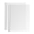 Einbanddeckel Folie A4, Kartonleiste Lederstruktur matt mit Aufschlag-Rille weiß|transparent