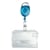 Ausweishüllen Hartplastik mit ausziehbarem Schlüsselanhänger blau | Schieber 