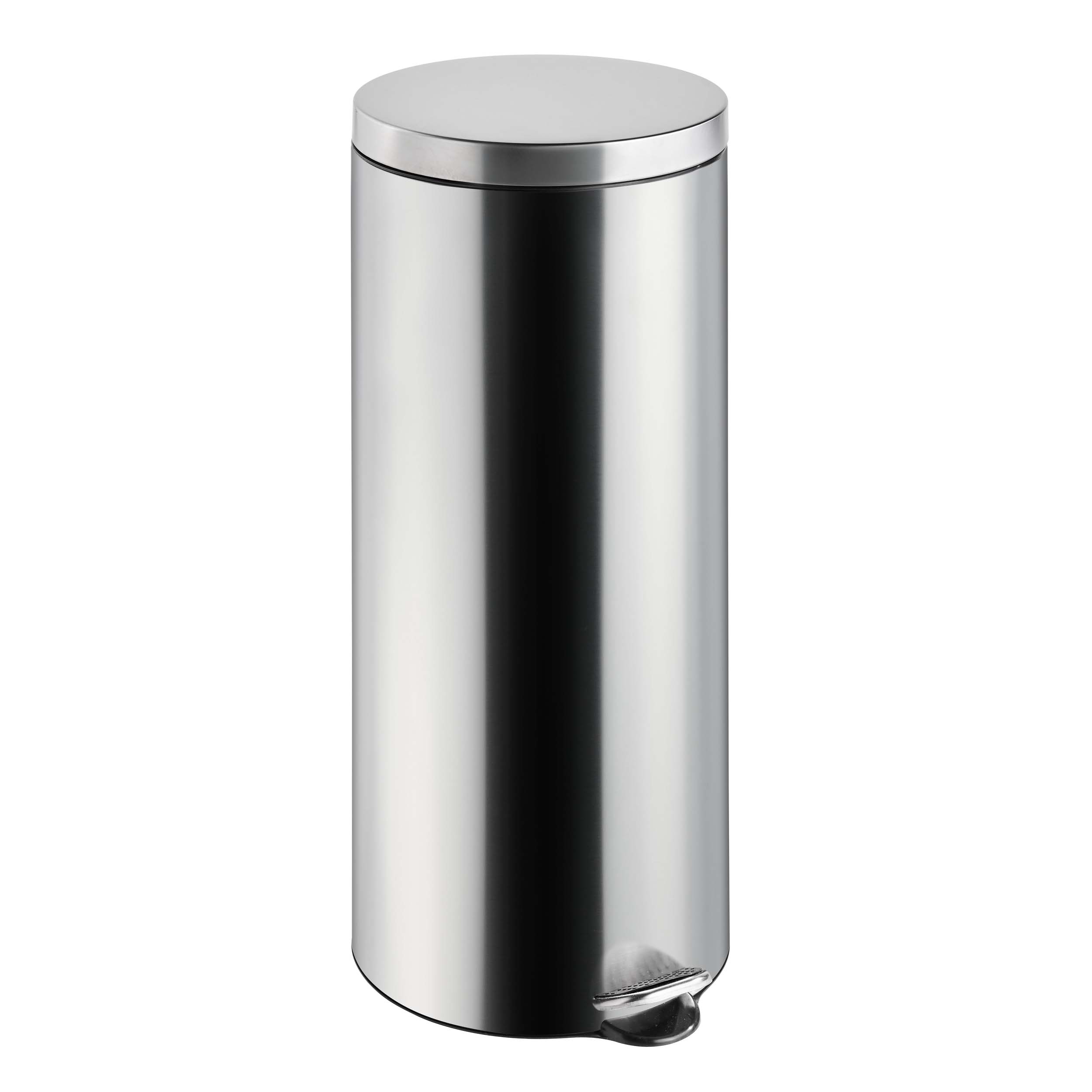 Treteimer 30 L Edelstahl | silber | matt