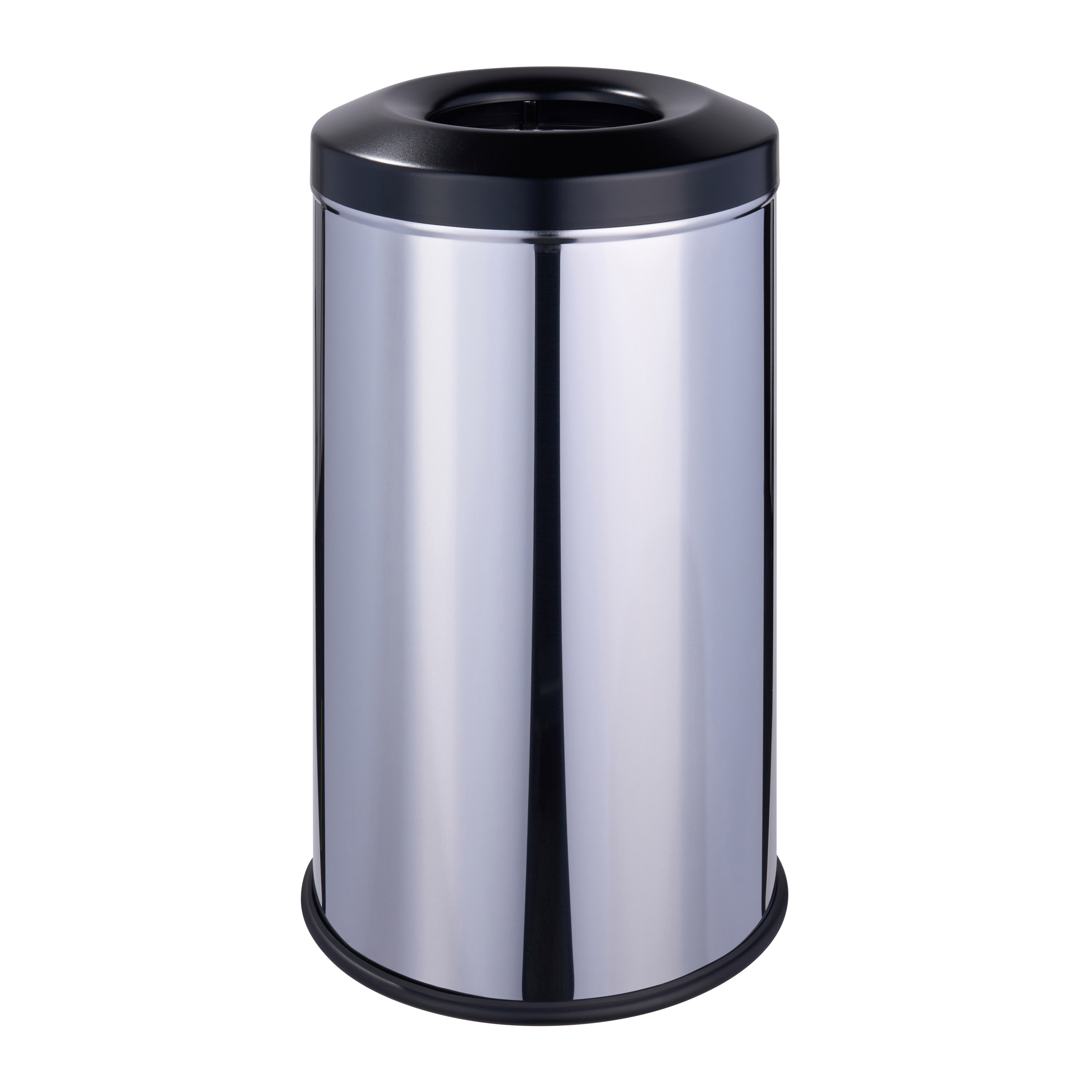 Mülleimer selbstlöschend 20 L Edelstahl | silber | glänzend